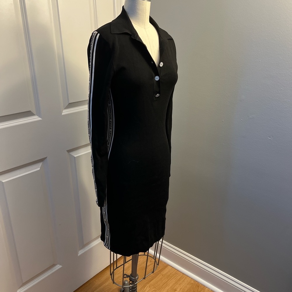 Michael Kors Viscose Logo Tape Dress